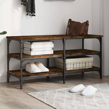 Load image into Gallery viewer, Panca Porta Scarpe Rovere Fumo 100x38,5x49cm Legno Multistrato