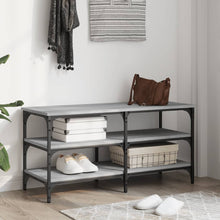 Load image into Gallery viewer, Panca Porta Scarpe Grigio Sonoma 100x38,5x49 Legno Multistrato