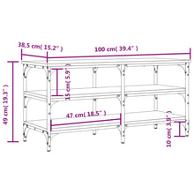 Load image into Gallery viewer, Panca Porta Scarpe Rovere Marrone 100x38,5x49 Legno Multistrato