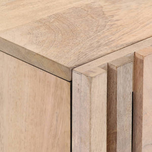 Comodini 2pz 40x34x46 cm in Legno Massello di Mango Sbiancato