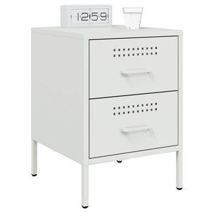 Comodini 2 pz Bianchi 2 cassetti 36x39x50,5 cm in Acciaio