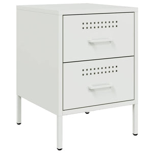 Comodini 2 pz Bianchi 2 cassetti 36x39x50,5 cm in Acciaio