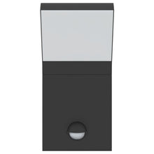 Charger l&#39;image dans la galerie, Applique con LED e Sensore 2 pz Nere in Alluminio Pressofuso