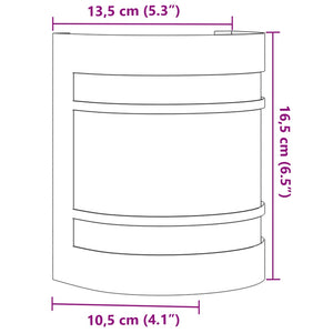 Applique da Esterno 2 pz Argento in Acciaio Inossidabile