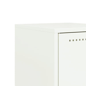 Comodini 2 pz Bianchi 1 anta 36x39x60,5 cm in Acciaio