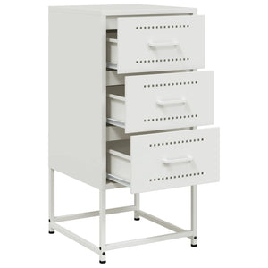 Comodini 2 pz Bianchi 3 cassetti 36x39x78 cm in Acciaio