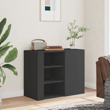 Load image into Gallery viewer, Armadietto a Muro Nero 75x35x60 cm in Truciolato