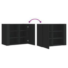 Load image into Gallery viewer, Armadietto a Muro Nero 75x35x60 cm in Truciolato