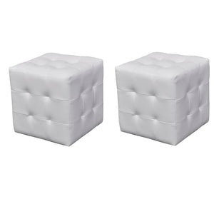 Pouf 2 Pz a Cubo Bianchi