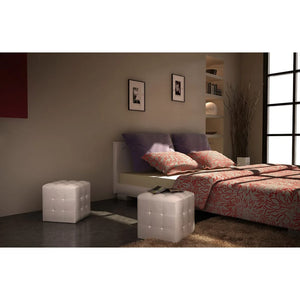Pouf 2 Pz a Cubo Bianchi