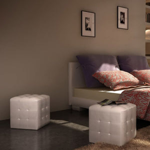 Pouf 2 Pz a Cubo Bianchi
