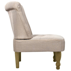 Sedia Francese in Tessuto Crema
