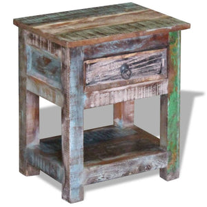 Mobiletto 1 Cassetto in Massello di Recupero 43x33x51 cm
