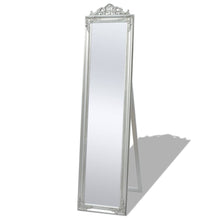 Carica l&#39;immagine nel visualizzatore di Gallery, Specchio Autoportante Stile Barocco 160x40 cm Argento