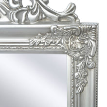 Carica l&#39;immagine nel visualizzatore di Gallery, Specchio Autoportante Stile Barocco 160x40 cm Argento