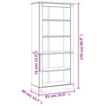 Indlæs billede til gallerivisning Libreria 5 Ripiani Pino Messicano Corona Range 80x40x170cm