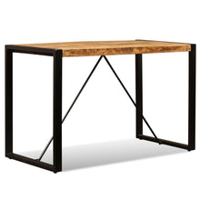 Charger l&#39;image dans la galerie, Tavolo da Pranzo in Legno Massello di Mango Grezzo 120 cm