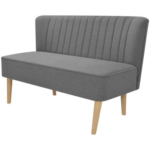 Divano in Tessuto 117x55,5x77 cm Grigio Chiaro