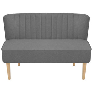 Divano in Tessuto 117x55,5x77 cm Grigio Chiaro