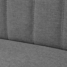 Carica l&#39;immagine nel visualizzatore di Gallery, Divano in Tessuto 117x55,5x77 cm Grigio Chiaro