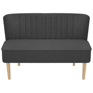 Divano in Tessuto 117x55,5x77 cm Grigio Scuro