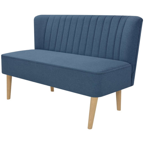 Divano in Tessuto 117x55,5x77 cm Blu