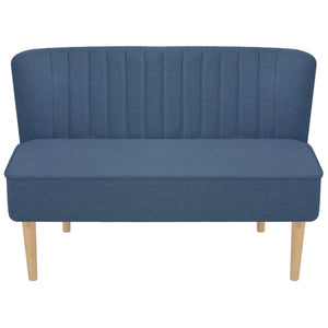 Divano in Tessuto 117x55,5x77 cm Blu