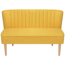 Carica l&#39;immagine nel visualizzatore di Gallery, Divano in Tessuto 117x55,5x77 cm Giallo