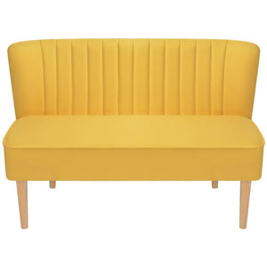 Divano in Tessuto 117x55,5x77 cm Giallo