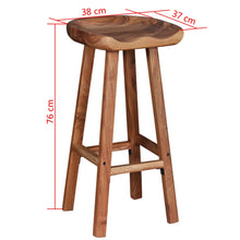 Load image into Gallery viewer, Sgabelli da Bar 2 pz in Legno Massello di Acacia