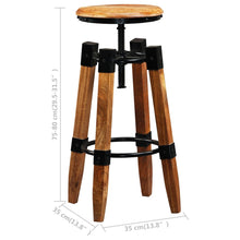 Load image into Gallery viewer, Sgabelli da Bar 2 pz in Legno Massello di Mango