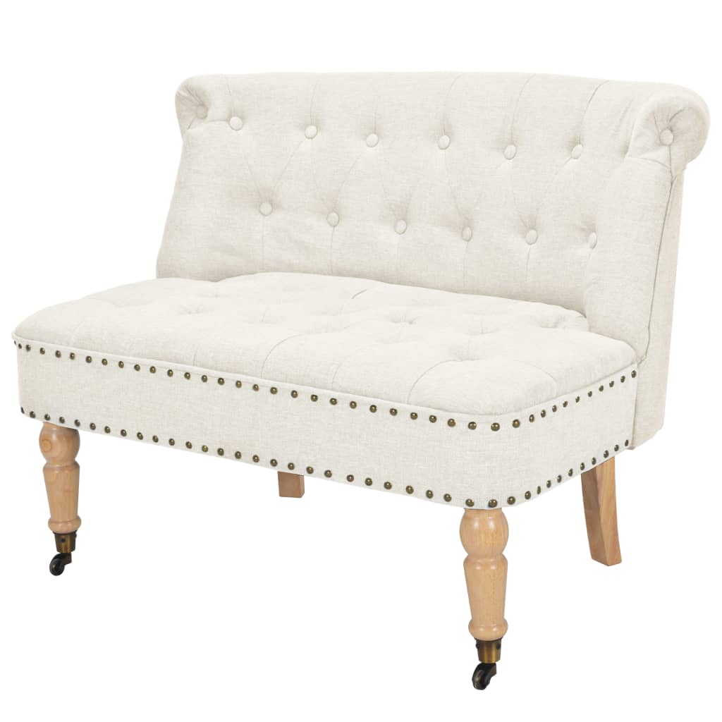 Divanetto in Tessuto 94x67x76 cm Bianco