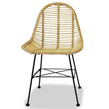 Load image into Gallery viewer, Sedie da Pranzo 2 pz in Rattan Naturale
