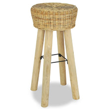 Load image into Gallery viewer, Sgabelli da Bar 2 pz in Rattan Naturale