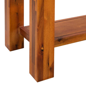Tavolo Consolle in Legno Massello d'Acacia 86x30x75 cm
