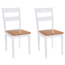 Carica l&#39;immagine nel visualizzatore di Gallery, Sedie da Pranzo 2 pz Bianche in Legno Massello di Hevea