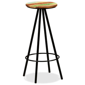 Sedie da Bar 4 pz Legno Massello di Recupero