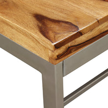 Charger l&#39;image dans la galerie, Tavolo da Pranzo in Legno Massello di Sheesham e Acciaio 180 cm