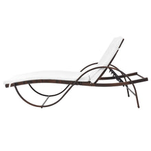 Laden Sie das Bild in den Galerie-Viewer, Set 2 Lettini con Tavolino in Polyrattan Marrone