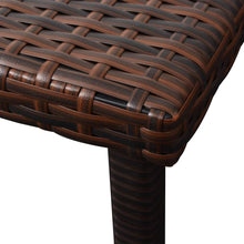 Laden Sie das Bild in den Galerie-Viewer, Set 2 Lettini con Tavolino in Polyrattan Marrone