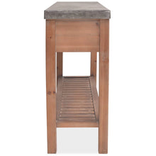 Load image into Gallery viewer, Tavolo Consolle in Legno Massello di Abete 122x35x80 cm
