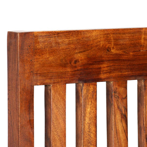 Sedie da Pranzo 2 pz in Legno Massello con Finitura Ambra