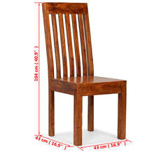 Load image into Gallery viewer, Sedie da Pranzo 2 pz in Legno Massello con Finitura Ambra