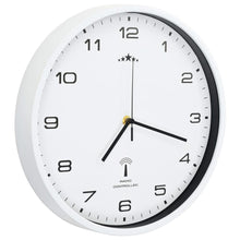 Laden Sie das Bild in den Galerie-Viewer, Orologio a Parete Radiocontrollato Movimento Quarzo 31cm Bianco