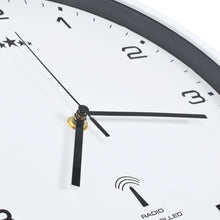Laden Sie das Bild in den Galerie-Viewer, Orologio a Parete Radiocontrollato Movimento Quarzo 31cm Bianco