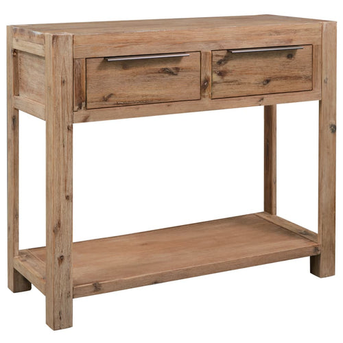 Mobiletto Consolle 82x33x73 cm in Legno Massello di Acacia