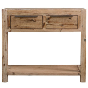 Mobiletto Consolle 82x33x73 cm in Legno Massello di Acacia