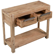 Charger l&#39;image dans la galerie, Mobiletto Consolle 82x33x73 cm in Legno Massello di Acacia