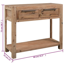 Charger l&#39;image dans la galerie, Mobiletto Consolle 82x33x73 cm in Legno Massello di Acacia