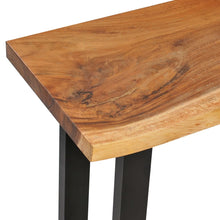 Load image into Gallery viewer, Tavolo Consolle in Legno Massello di Suar 110x35x75 cm
